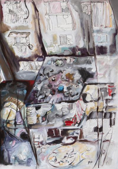 Urban Soil | 2024 | Acrylic on Canvas | 100 x 70 cm