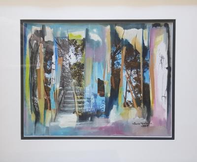 Between Shadow and Trajectory 3 | 2024 | 56 x 66 cm | Oil & mixed media on cardboard