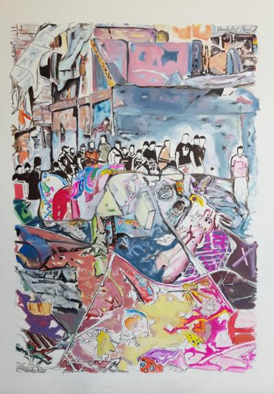 Men of Metal & Earth | 2025 | Acrylic on Canvas | 100 x 70 cm