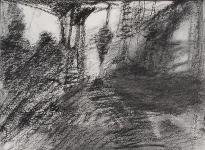 Never ending period| 2009 | Charcoal on paper | 25x30 cm