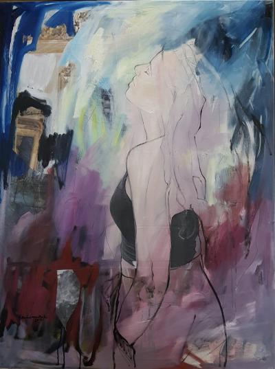 Louna Maalouf, Un souffle nouveau, 2019, oil on canvas, 100 x 75 cm